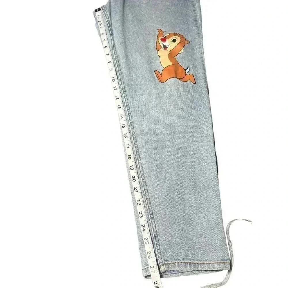 Hot Topic Disney Chip N Dale Mom Jeans Womens 17 Plus Size Character Denim - Picture 7 of 10